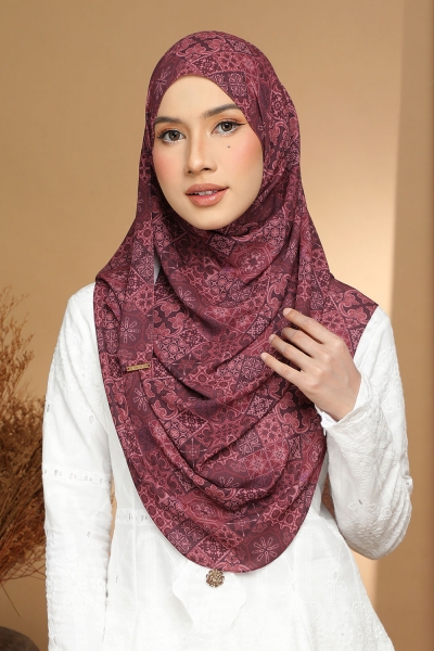 Aralyn Babes Printed Izmir in Burgundy